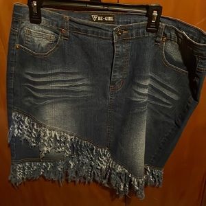 70’s style denim wrap skirt